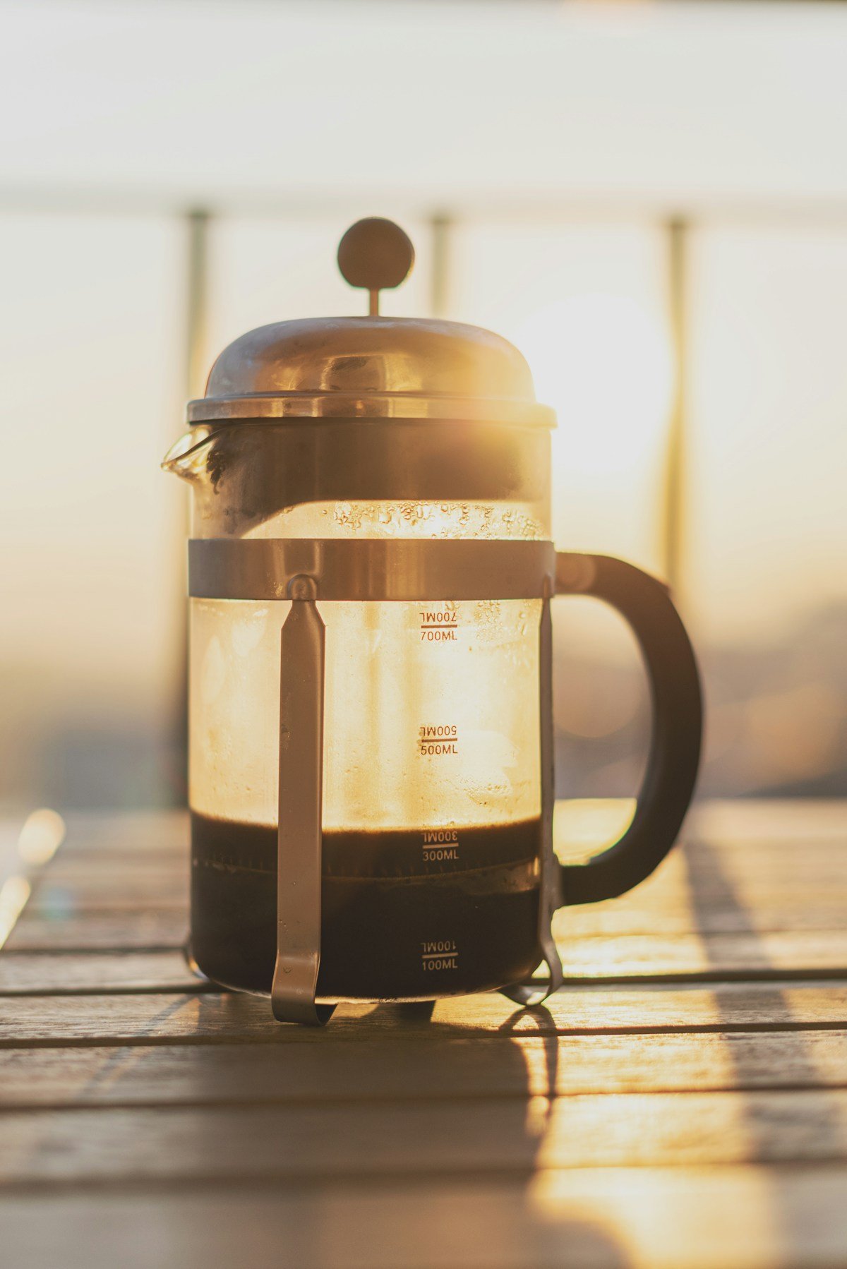 Café preparado en prensa francesa
